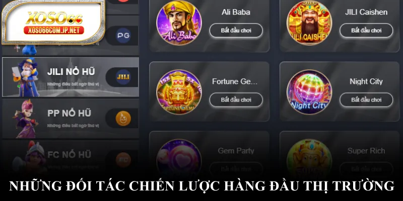 Những đối tác chiến lược hàng đầu thị trường Những đối tác chiến lược hàng đầu thị trường